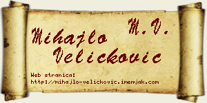 Mihajlo Veličković vizit kartica